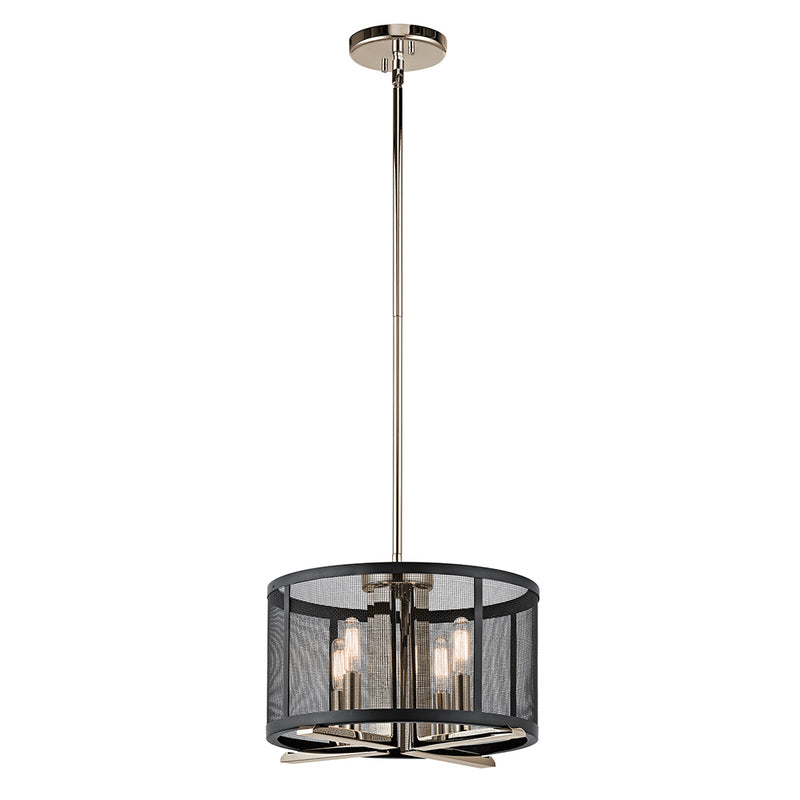 Kichler Titus 4 Light Convertible Pendant Polished Nickel 43713PN