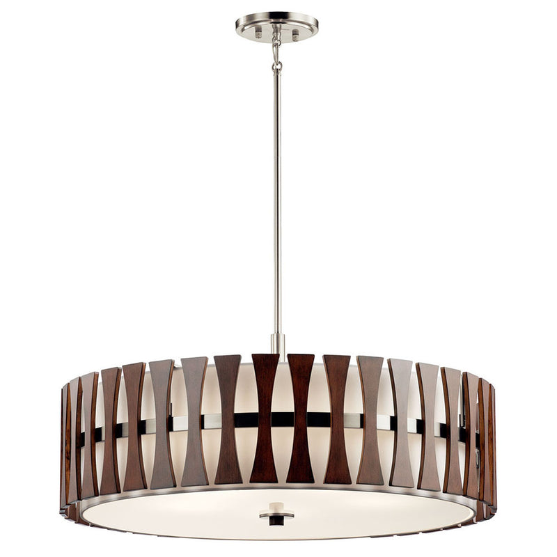 Kichler Cirus 5 Light Convertible Pendant Auburn Stain 43754AUB