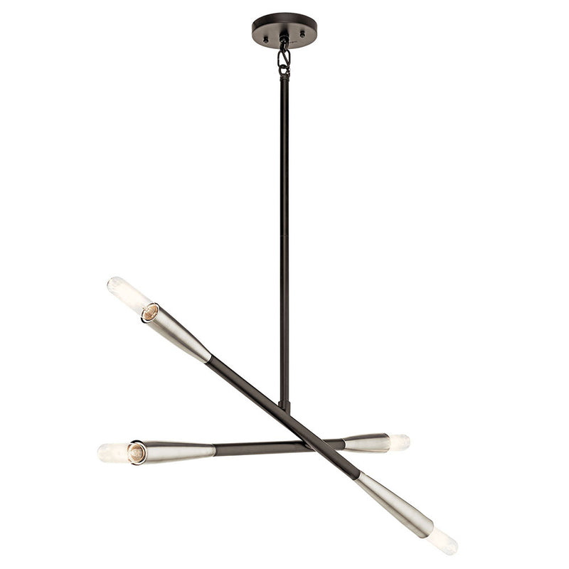 Kichler Branches 4 Light Chandelier Black 43794BK