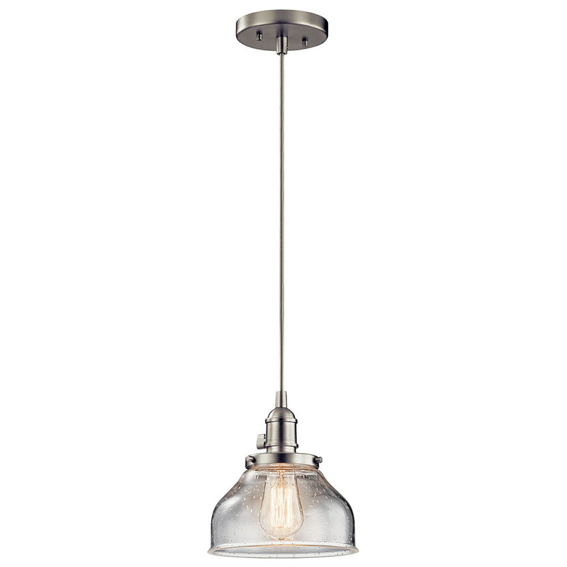 Kichler Avery 1 Light Bell Mini Pendant Brushed Nickel 43850NI