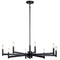 Kichler Erzo 8 Light Chandelier Black 43857BK