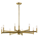 Kichler Erzo 8 Light Chandelier Natural Brass 43857NBR