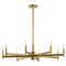 Kichler Erzo 8 Light Chandelier Natural Brass 43857NBR