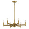 Kichler Erzo 6 Light Chandelier Natural Brass 43859NBR