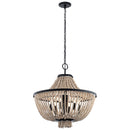 Kichler Brisbane 6 Light Chandelier Distressed Black 43891DBK