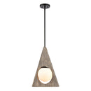 Maverick Pendant shown in the Matte Black finish with a Matte White shade