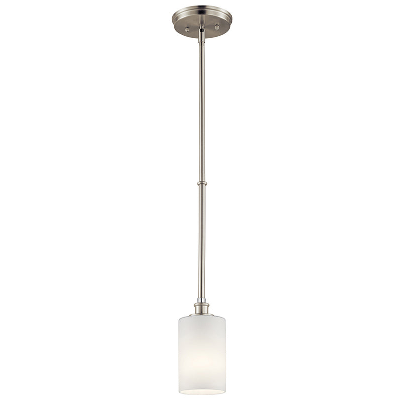 Kichler Joelson 1 Light Mini Pendant with LED Bulb Brushed Nickel 43927NIL18