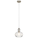 Kichler Riviera 8.75" 1 Light Mini Pendant Brushed Nickel 43956NI