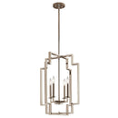 Kichler Downtown Deco Large 4 Light Foyer Pendant Polished Nickel 43965PN