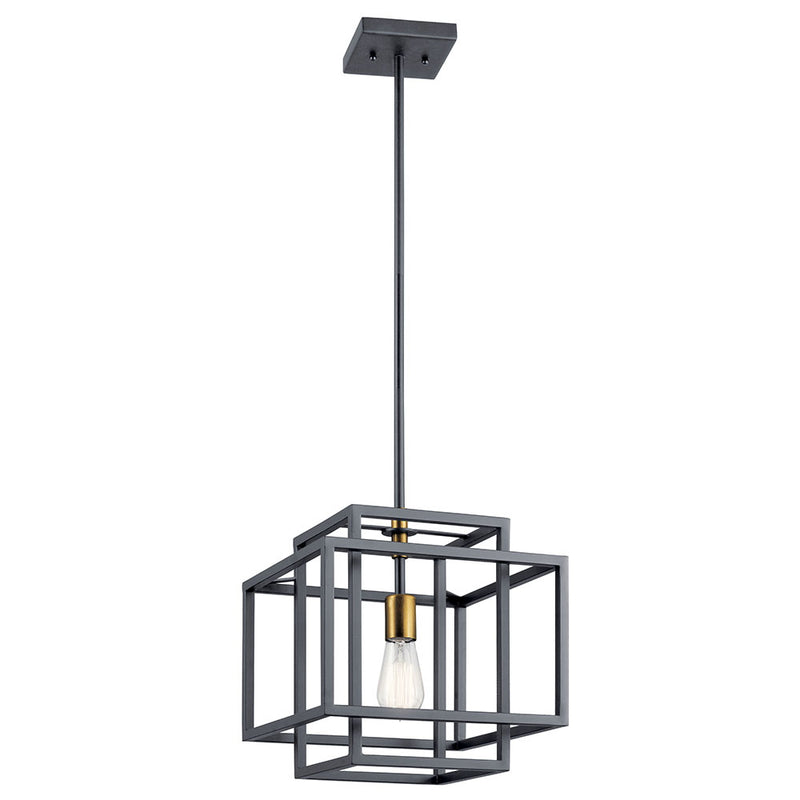 Kichler Taubert 1 Light Pendant Black 43982BK