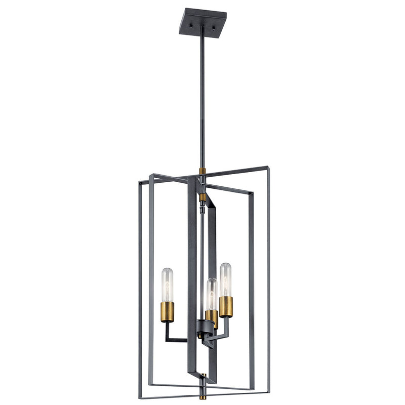 Kichler Taubert 3 Light Foyer Pendant Black 43983BK