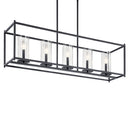 Kichler Crosby 5 Light Linear Chandelier Black 43995BK