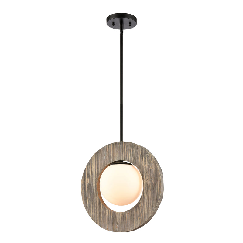 Maverick Pendant shown in the Matte Black finish with a Matte White shade