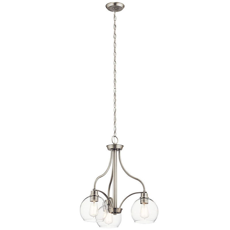 Kichler Harmony 3 Light Chandelier Brushed Nickel 44063NI