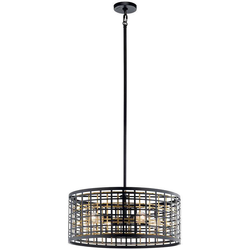 Kichler Aldergate 4 Light Chandelier Black 44076BK