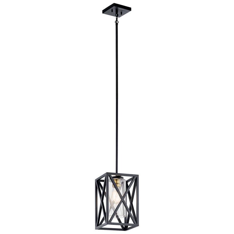 Kichler Moorgate 1 Light Mini Pendant Black 44083BK