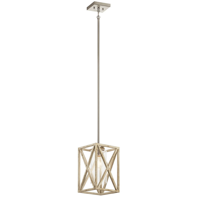 Kichler Moorgate 1 Light Mini Pendant Distressed Antique White 44083DAW