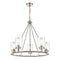 Mila Chandelier shown in the Black Satin Nickel finish with a Seedy shade