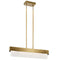 Kichler Serene LED Linear Chandelier Natural Brass 44160NBRLED