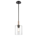 Paladin Mini Pendant shown in the Matte Black finish with a Seedy shade