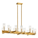 Kichler Cleara 14 Light Linear Chandelier Fox Gold 44317FXG