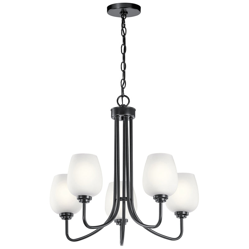 Kichler Valserrano 24.25" 5 Light Chandelier Black 44377BK