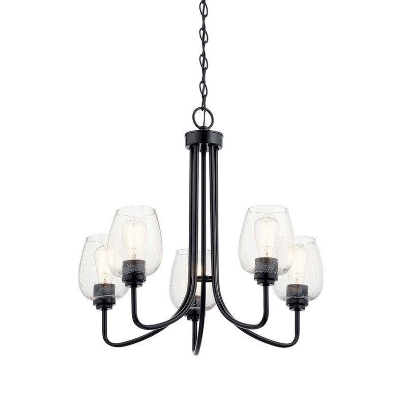 Kichler Valserrano 5 Light Chandelier Black 44377BKCS