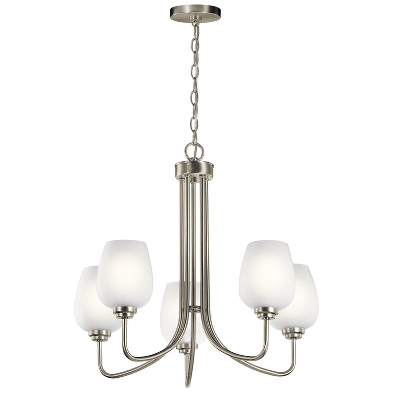 Kichler Valserrano 24.25" 5 Light Chandelier Brushed Nickel 44377NI