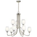 Kichler Valserrano 31.75" 9 Light 2 Tier Chandelier Brushed Nickel 44378NI