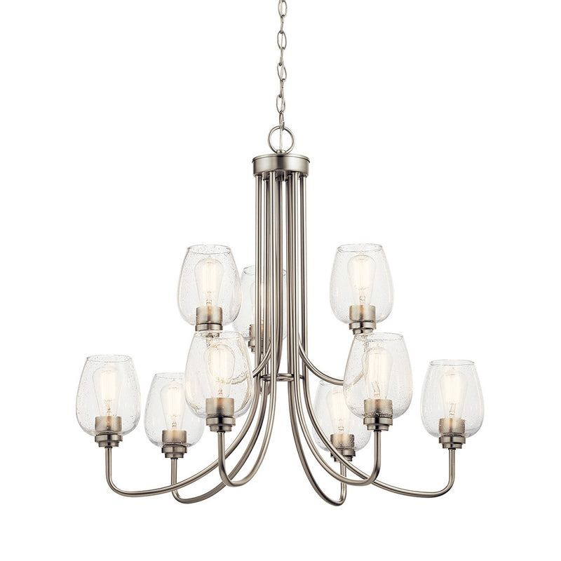 Kichler Valserrano 9 Light Chandelier Brushed Nickel 44378NICS