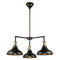 Innovations Lighting Metro 3 Light 30" Chandelier With Switch 443SW-3CR-BAB-M15BK