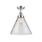 Cone Flush Mount shown in the Polished Chrome finish with a Clear shade