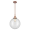 Beacon Mini Pendant shown in the Antique Copper finish with a Clear shade