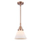 Cone Mini Pendant shown in the Antique Copper finish with a Matte White shade