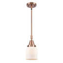 Bell Mini Pendant shown in the Antique Copper finish with a Matte White shade