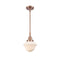 Oxford Mini Pendant shown in the Antique Copper finish with a Matte White shade