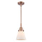 Cone Mini Pendant shown in the Antique Copper finish with a Matte White shade