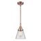 Cone Mini Pendant shown in the Antique Copper finish with a Clear shade