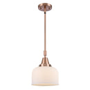 Bell Mini Pendant shown in the Antique Copper finish with a Matte White shade