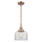 Bell Mini Pendant shown in the Antique Copper finish with a Clear shade