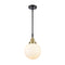 Beacon Mini Pendant shown in the Black Antique Brass finish with a Matte White shade