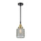 Stanton Mini Pendant shown in the Black Antique Brass finish with a Clear Wire Mesh shade