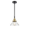 Caden Mini Pendant shown in the Black Antique Brass finish with a Seedy shade