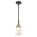 Bell Mini Pendant shown in the Black Antique Brass finish with a Matte White shade