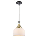 Bell Mini Pendant shown in the Black Antique Brass finish with a Matte White shade