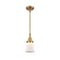 Canton Mini Pendant shown in the Brushed Brass finish with a Matte White shade