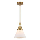 Cone Mini Pendant shown in the Brushed Brass finish with a Matte White shade