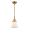 Cone Mini Pendant shown in the Brushed Brass finish with a Matte White shade