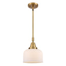 Bell Mini Pendant shown in the Brushed Brass finish with a Matte White shade