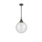 Beacon Mini Pendant shown in the Matte Black finish with a Seedy shade